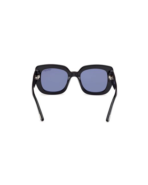 Tom Ford Black Ft1220 Carla-02 01D Sunglasses Acetate Smoke Squared Polarized