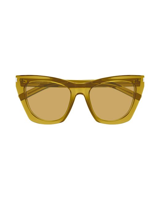 Saint Laurent Black Sl 214 Kate 037 Sunglasses Acetate Cat Eye