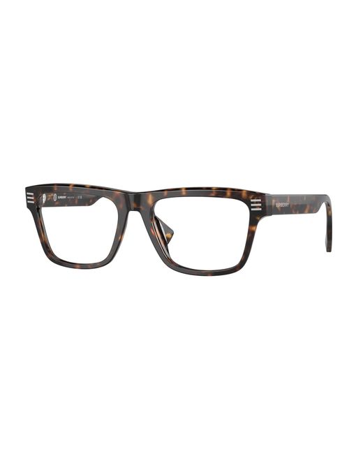 Burberry Black Be2387 3002 Optical Frames Acetate Transparent Squared Normal for men