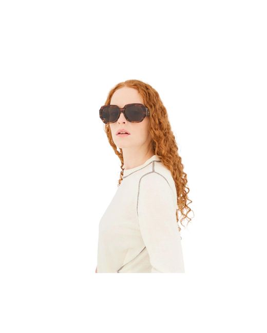 Retrosuperfuture Black Rwi Nala Striata Sunglasses Acetate Squared Normal