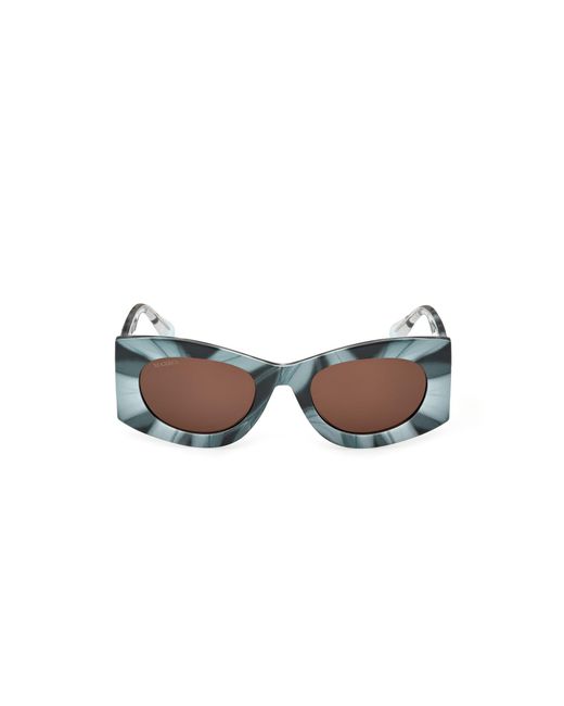 MAX&Co. Black Mo0131 93E Sunglasses Injected Geometric Normal
