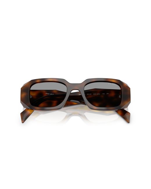 Prada Black Pr 17Ws 20D50Q Sunglasses Acetate Squared Normal