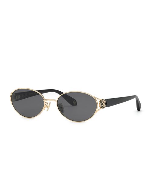 Roberto Cavalli Black Src174M 300 Sunglasses Metal Smoke Geometric Normal
