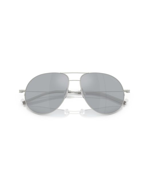 Moncler Black Me4002 Flyze 10041U Sunglasses Steel Pilot Mirror