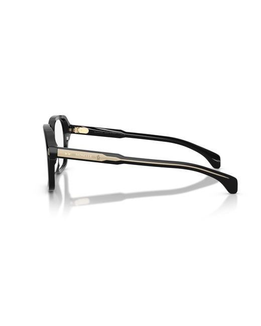 Moncler Black Me2010 3001 Optical Frames Acetate Transparent Squared Normal