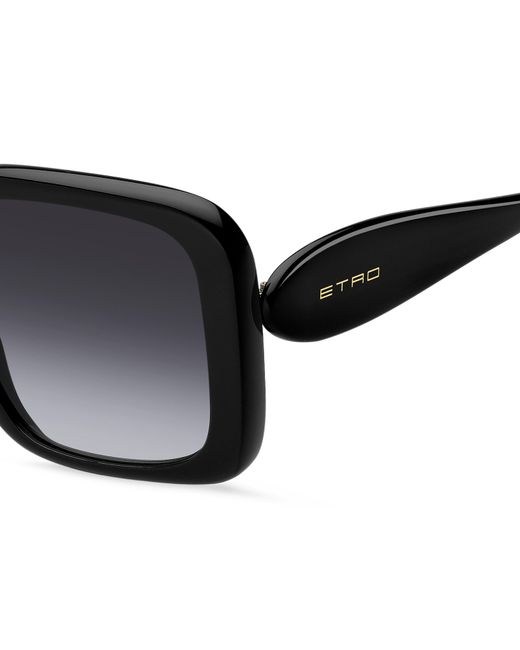 Etro Black 0083/S 807/9O Sunglasses Acetate Squared Normal Shaded