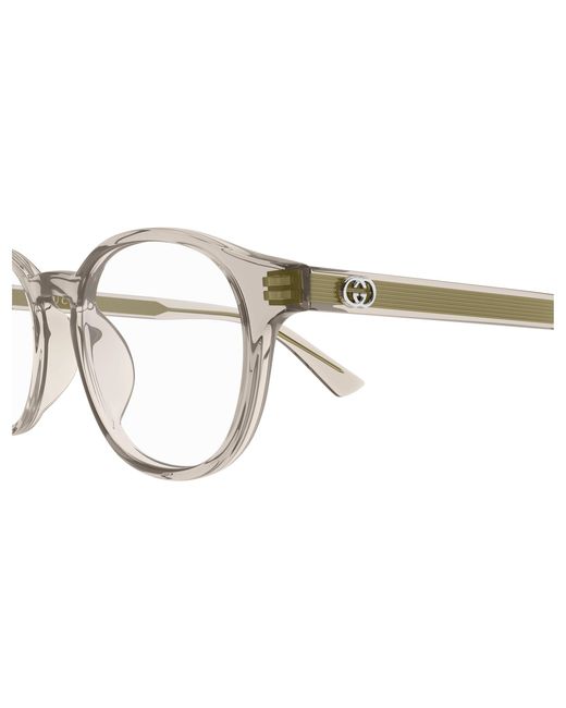 Gucci Black Gg2137Ok 002 Optical Frames Acetate Transparent Round for men