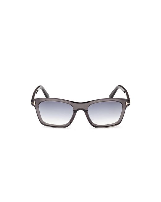 Tom Ford Black Ft1179 Barron 20B Sunglasses Acetate Smoke Squared Normal for men