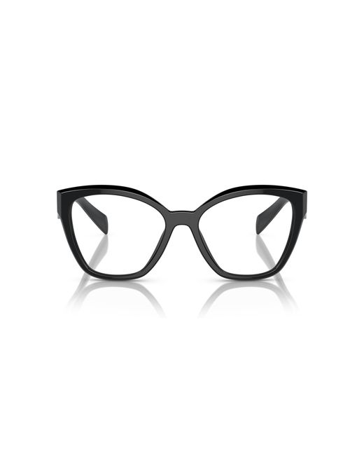 Prada Black Pr 20Zv 16K1O1 Optical Frames Acetate Transparent Geometric Normal