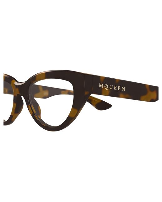McQueen Black Am0529O 002 Optical Frames Acetate Transparent Cat Eye