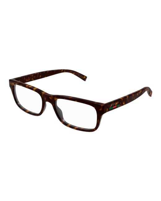 Gucci Black Gg1858O 002 Optical Frames Injected Transparent Squared for men