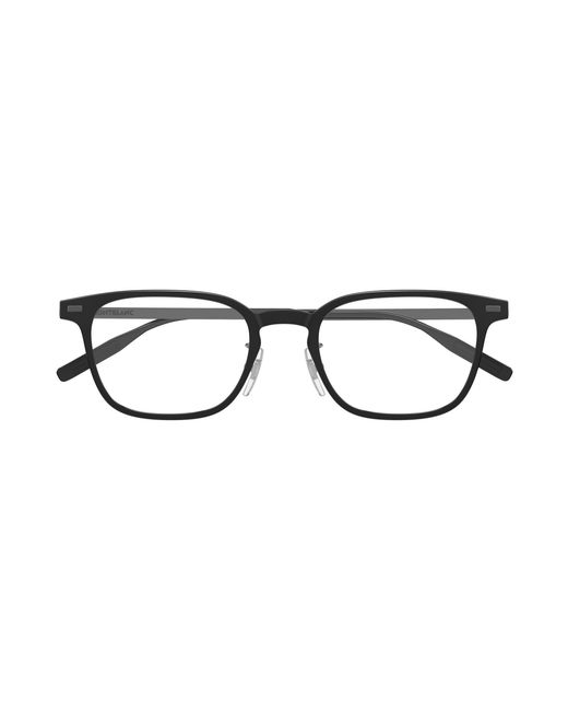 Montblanc Black Mb0467Ol 013 Optical Frames Injected Transparent Squared for men