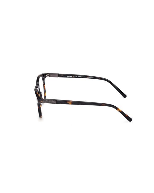 Timberland Black Tb50071 052 Optical Frames Acetate Round Normal for men