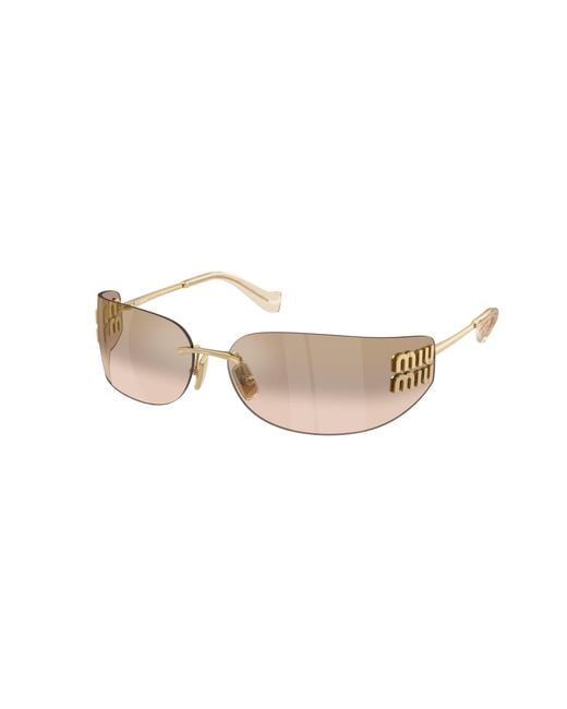 Miu Miu Black Mu A51S 5Ak20P Sunglasses Metal Squared Normal Mirror