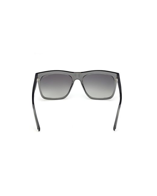 Guess Black Gu00222 20B Sunglasses Injected Smoke Squared Normal for men