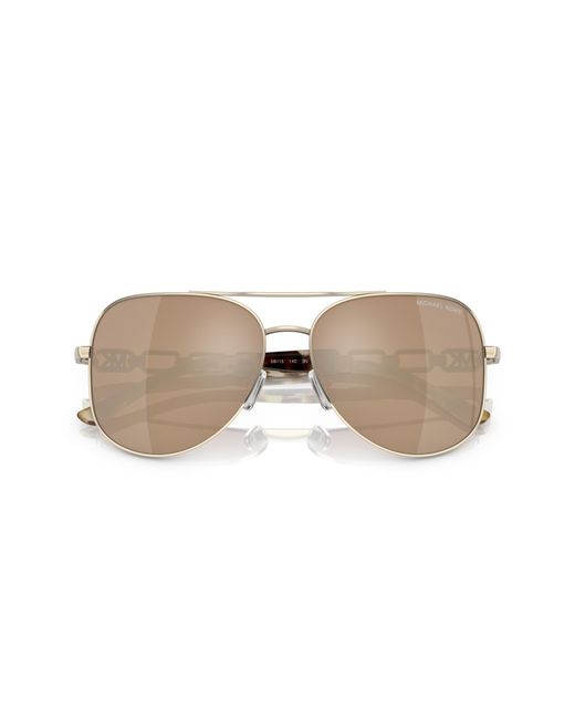 Michael Kors Black Mk1121 Chianti 10147P Sunglasses Metal Pilot Normal Mirror