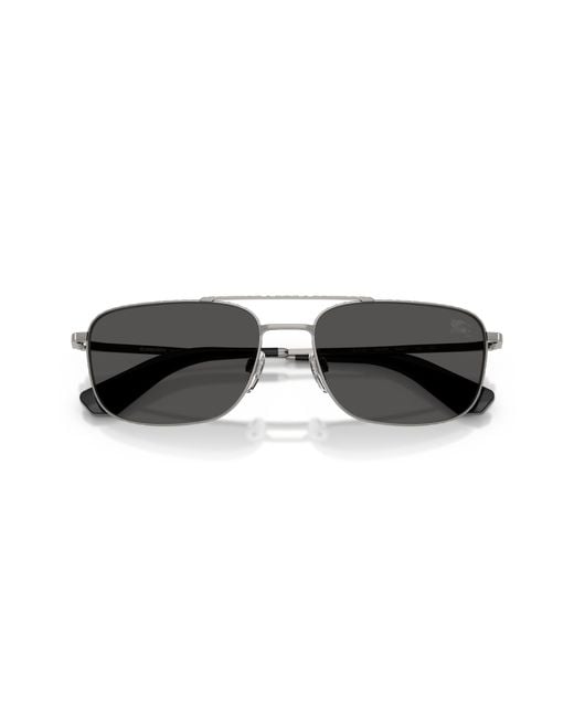 Burberry Black Be3170 100387 Sunglasses Metal Pilot Normal for men