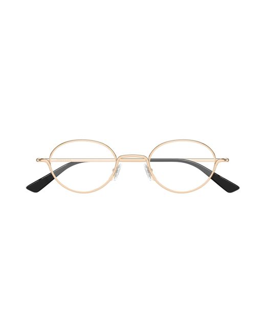 McQueen Black Am0562O 004 Optical Frames Metal Transparent Round