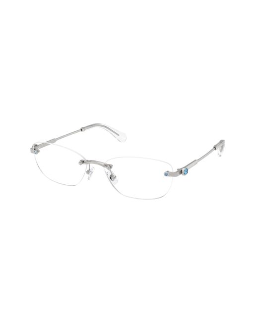 Swarovski Black Sk1037 4020 Optical Frames Metal Transparent Round Normal