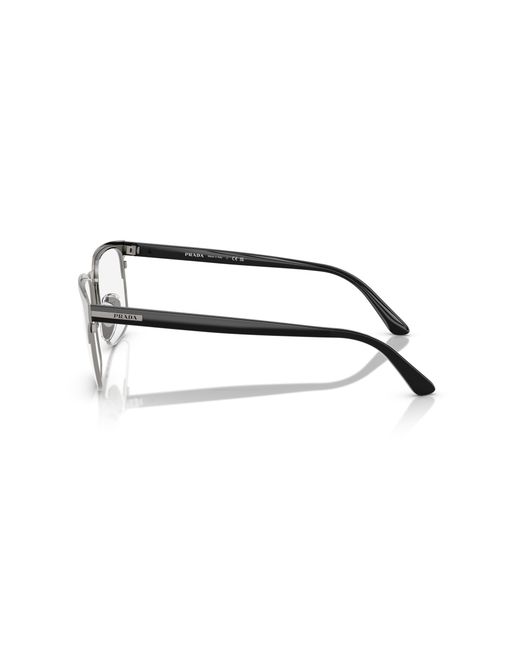 Prada Black Pr 58Zv 5Av1O1 Optical Frames Steel Squared Normal for men