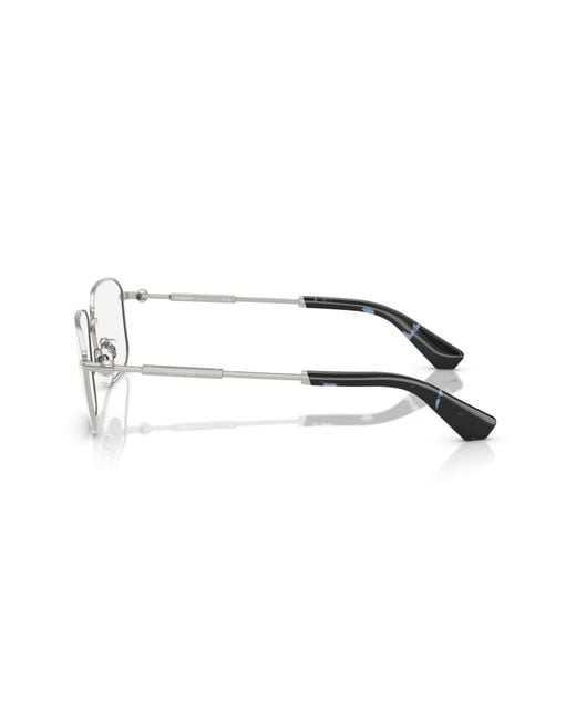Burberry Black Be1389 1005 Optical Frames Steel Squared Normal for men