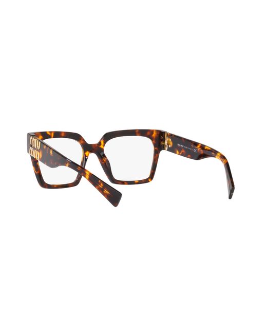 Miu Miu Black Mu 04Uv Vau1O1 Optical Frames Acetate Squared Normal