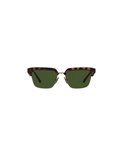 Dolce & Gabbana Green Dg6185 502/71 Sunglasses Injected Squared Normal for men
