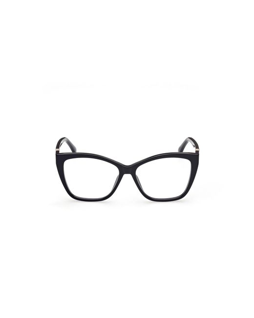 Max Mara Black Mm5036 001 Optical Frames Acetate Squared Normal