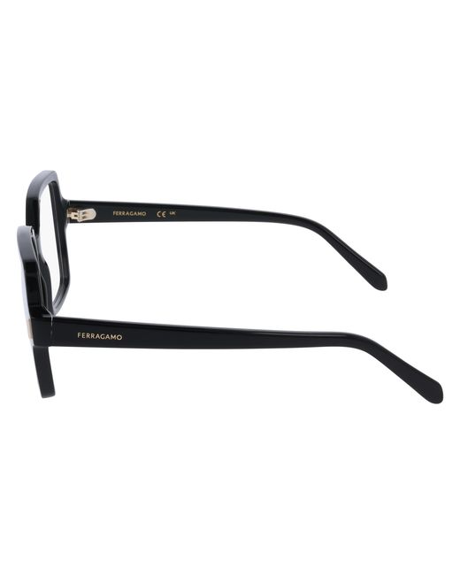 Ferragamo Black Sf3031 001 Optical Frames Acetate Squared Normal