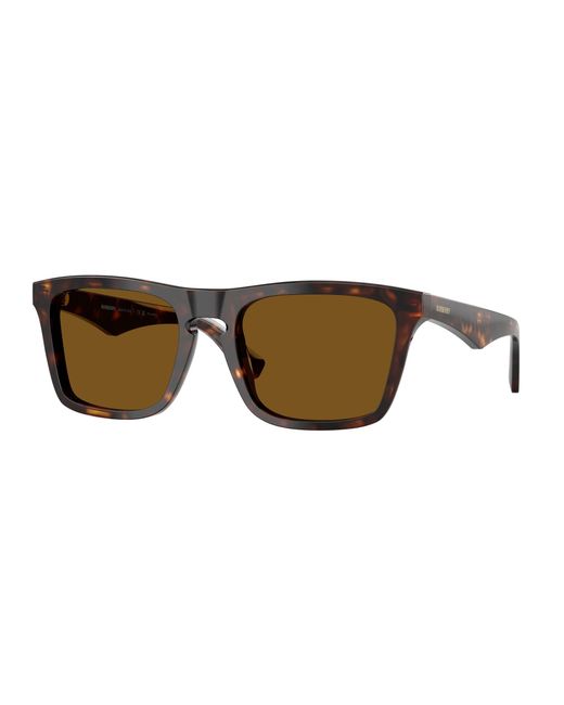 Burberry Black Be4434 300283 Sunglasses Acetate Squared Polarized for men