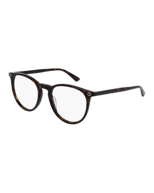 Gucci Black Gg0027O 002 Optical Frames Plastic Transparent Round
