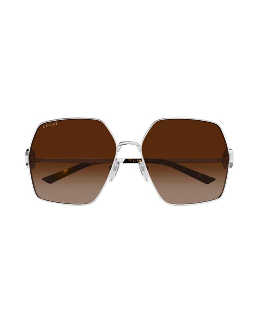 Gucci Black Gg2163S 003 Sunglasses Metal Squared