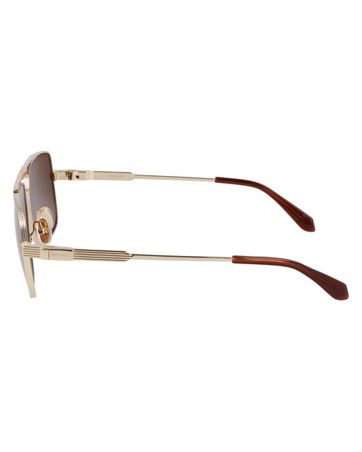 Ferragamo Black Sf318Sp 710 Sunglasses Titanium Squared Normal for men