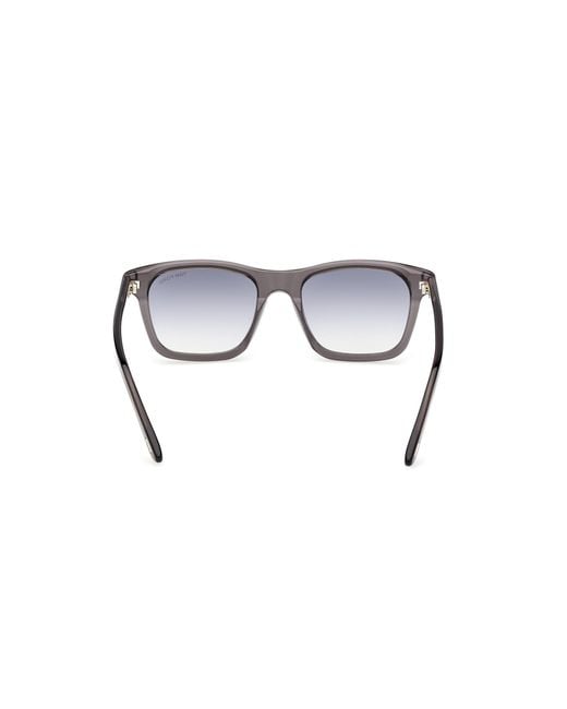 Tom Ford Black Ft1179 Barron 20B Sunglasses Acetate Smoke Squared Normal for men