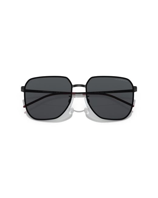 Emporio Armani Black Ea2135D 319187 Sunglasses Metal Squared Normal for men