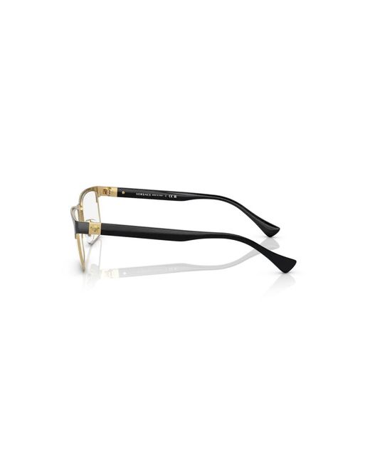 Versace Black Ve1285 1443 Optical Frames Metal Squared Normal for men