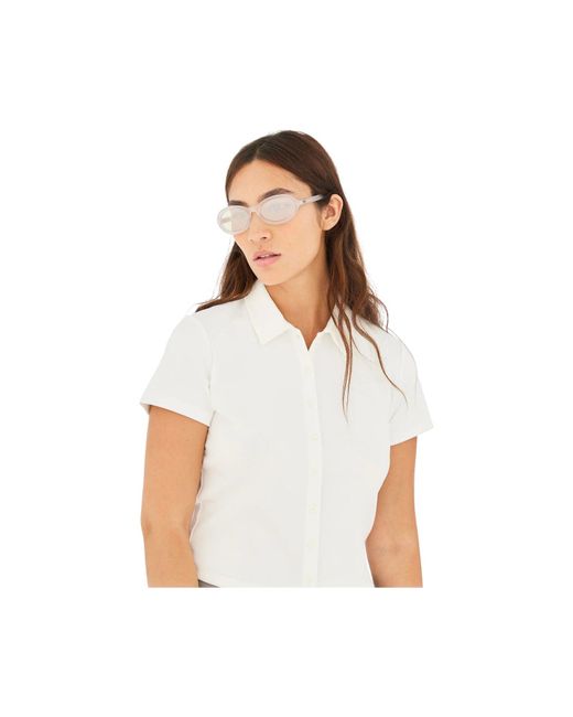 Retrosuperfuture White 6Wk Cherry Frozen Sunglasses Acetate Geometric Normal