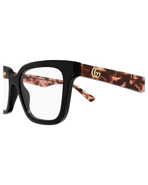 Gucci Black Gg2186Oa 004 Optical Frames Acetate Transparent Squared