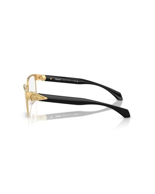 Versace Black Ve1306 1002 Optical Frames Metal Pillow Normal for men