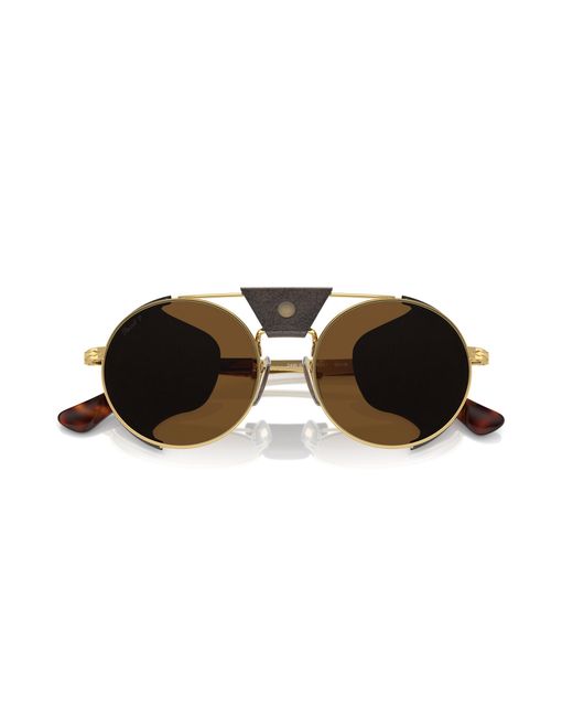 Persol Black Po2496Sz 114057 Sunglasses Metal Round Polarized