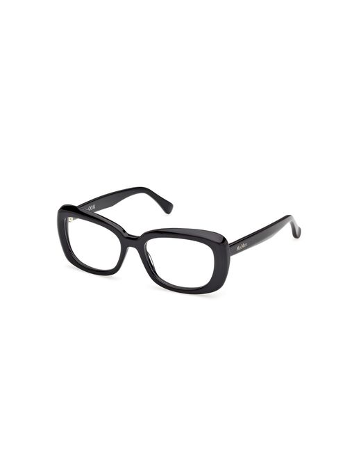 Max Mara Black Mm5211 001 Optical Frames Acetate Round Normal