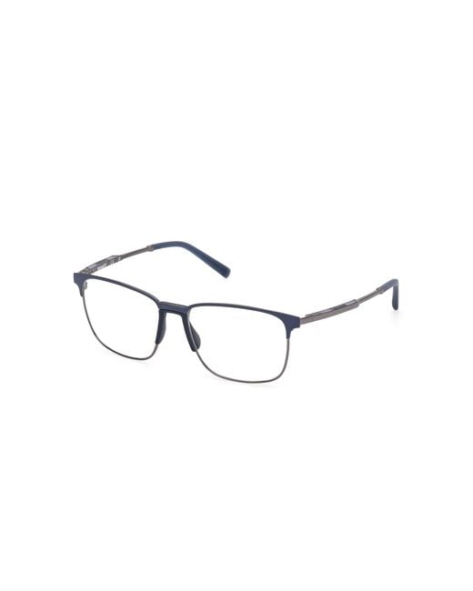 Timberland Black Tb50054 002 Optical Frames Metal Squared Normal for men