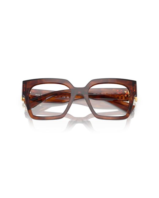 Miu Miu Black Mu 04Uv 11Q1O1 Optical Frames Acetate Squared Normal