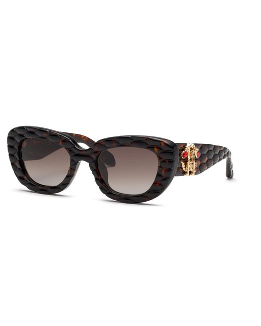 Roberto Cavalli Black Src058S 743 Sunglasses Acetate Geometric Normal Shaded