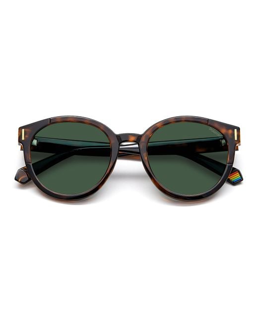 Polaroid Green Pld 6185/S 086/Uc Sunglasses Plastic Round Polarized
