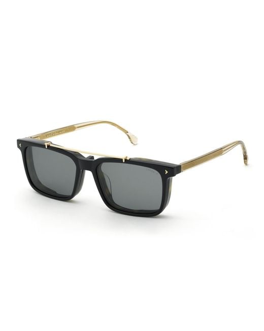 Lozza Black Ul4428 Alghero 2 722P Optical Frames Acetate Smoke Squared for men