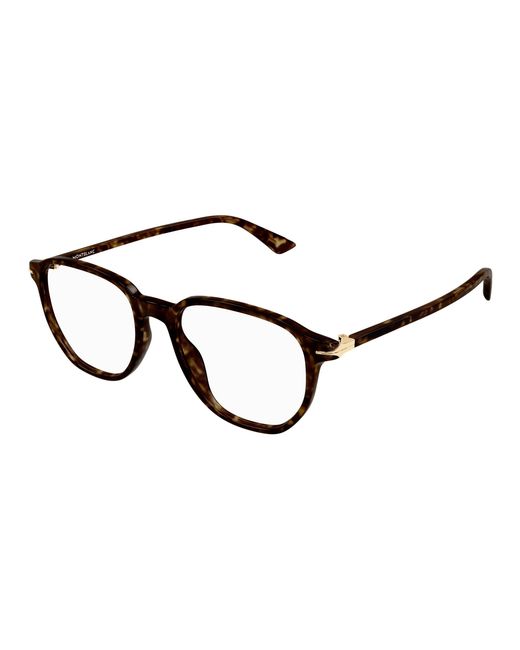 Montblanc Black Mb0366O 002 Optical Frames Acetate Transparent Squared for men