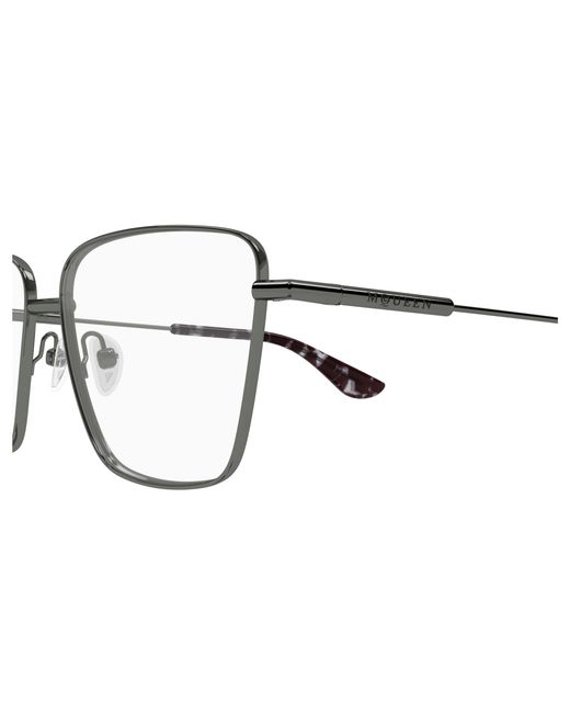 McQueen Black Am0503O 003 Optical Frames Metal Transparent Squared
