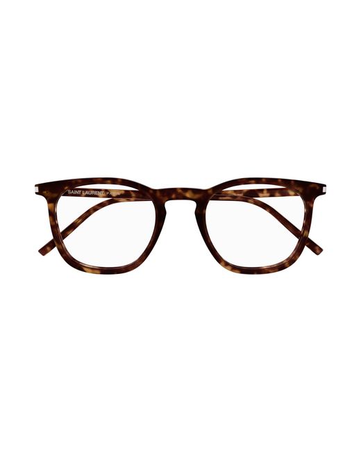 Saint Laurent Black Sl 623 Opt 002 Optical Frames Acetate Transparent Round for men