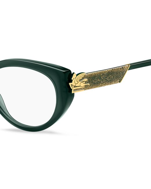 Etro Black 0041 1Ed/99 Optical Frames Acetate Transparent Cat Eye Normal